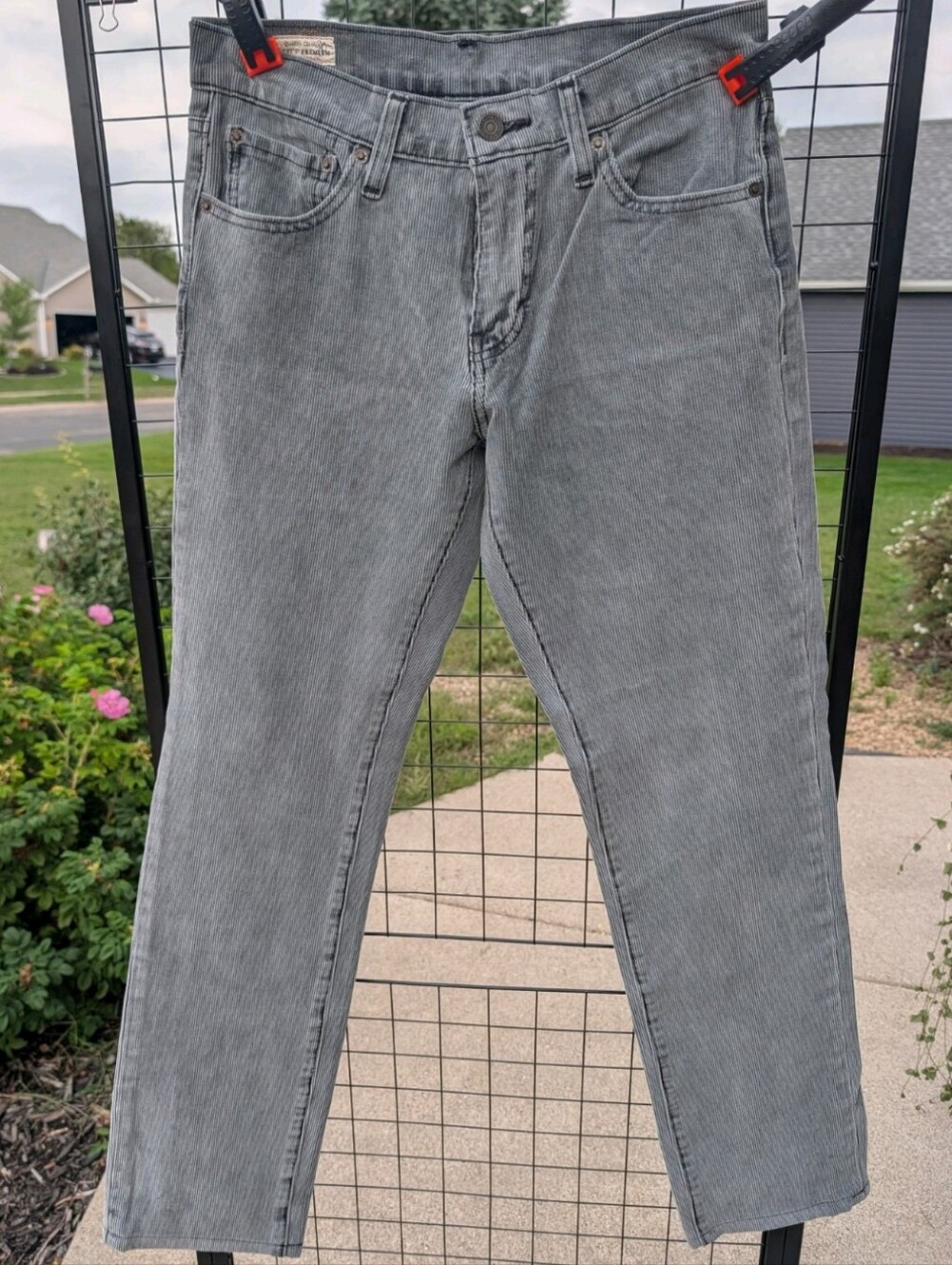 Levis Corduroy pants Mens W30 x L32 Gray 511 Slim Fit 5 Pocket